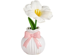 Vaso De Cerâmica Com Estampa Floral Em Formato De Gravata Borboleta | Para Flores