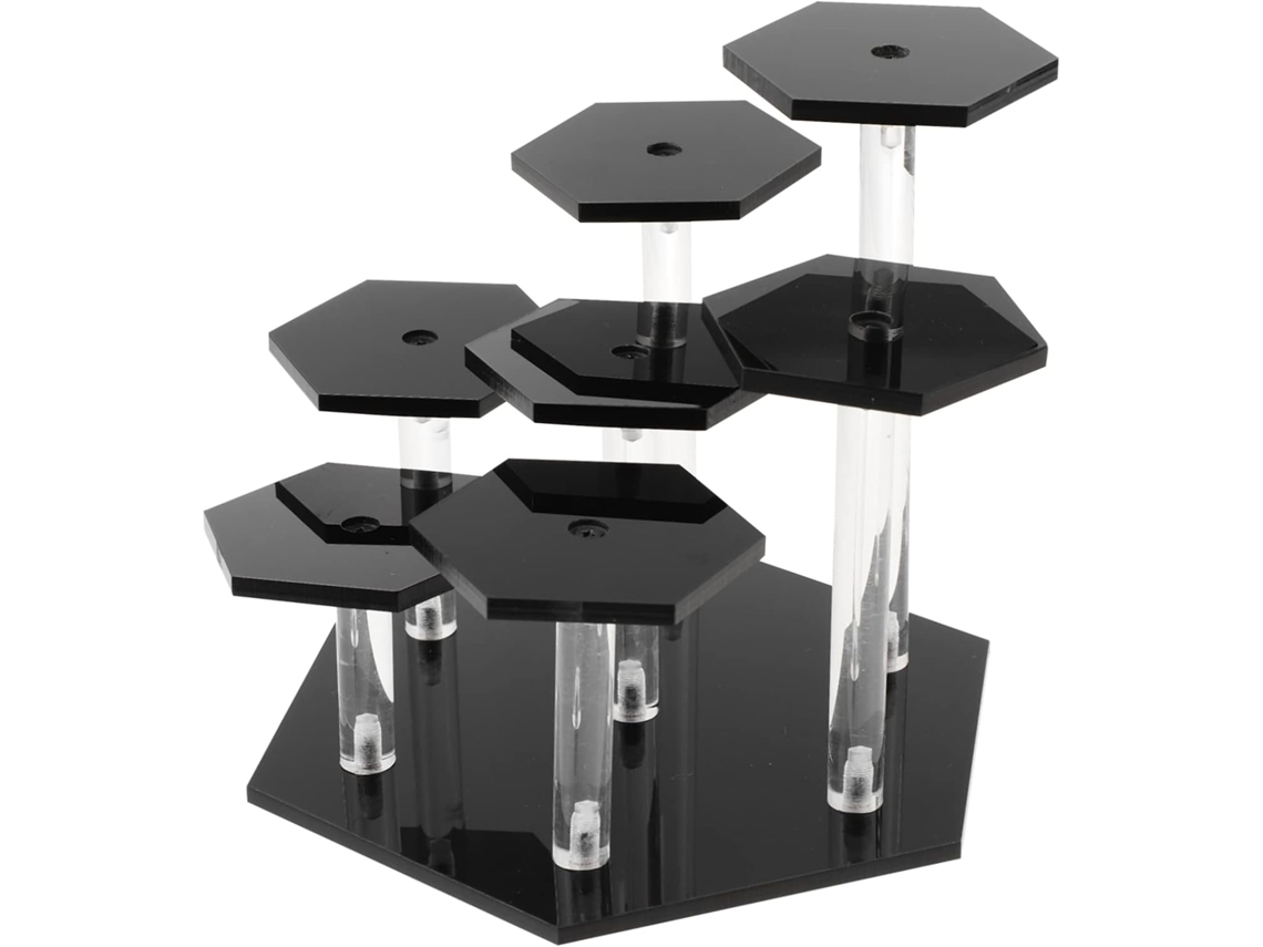 Suporte de Acrílico Multicamadas Imikeya, Exibição com Padrão Exclusivo para Decoração Interiores.