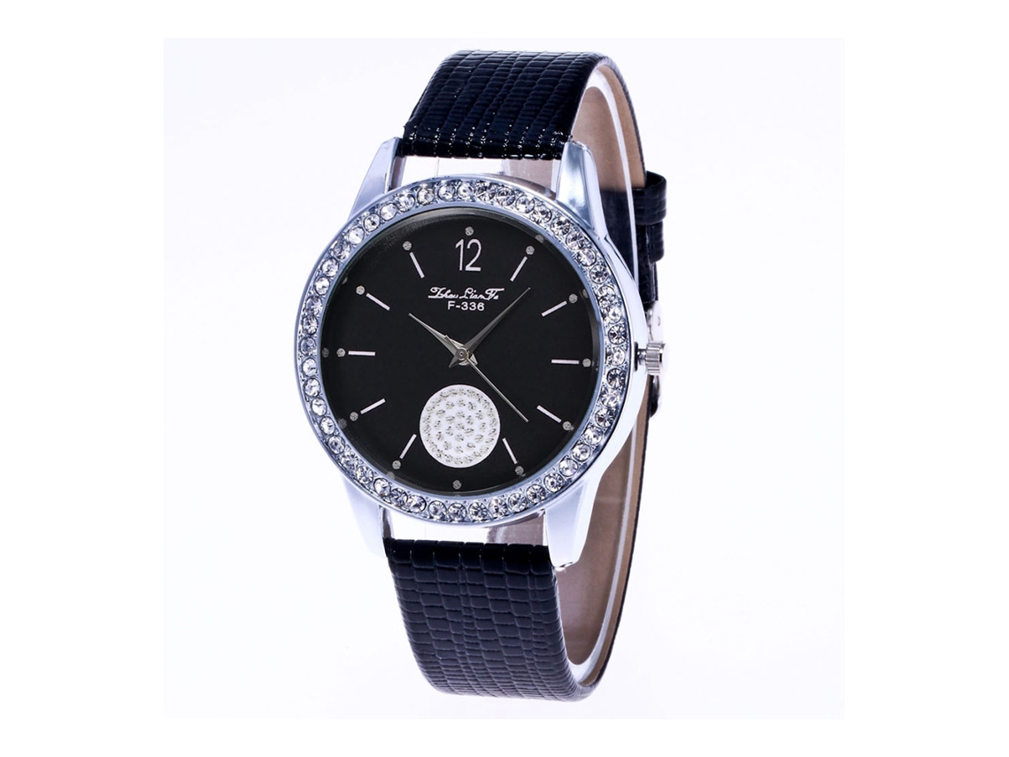 Reloj De Cuarzo Unisex Con Correa De Metal Moda Para Mujer Y Hombre Negro