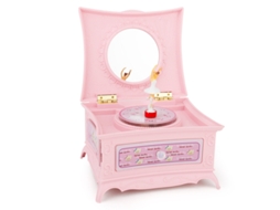 Caixa de joias rosa princesa com mecanismo giratório AQUAFORGE