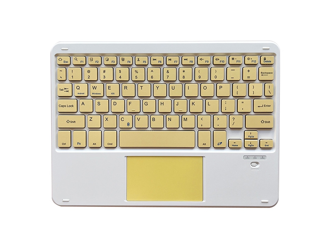 Lurelia Teclado Bluetooth Bluetooth, Usb, Sem Fio, Recarregável, Cor Azul / Vermelho Para Tablet, Laptop, Ipad/ios, Windows