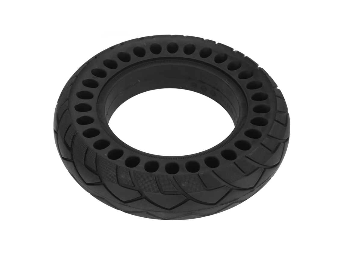 Pneu Sólido 10x2.5 S/MARCA, design oco, resistente ao desgaste, substituição