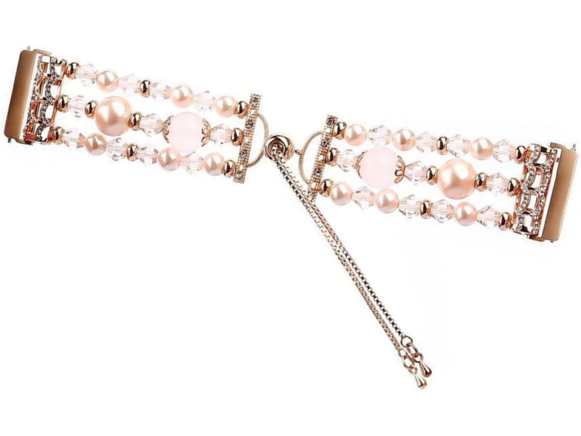 Pulseira De Ágata Cristal Para Relógio Inteligente Compatível,