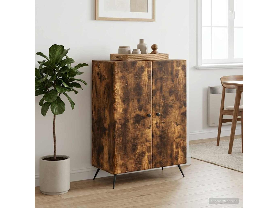 Vidaxl Buffet Carvalho Fumado 66 X 34,5 X 90 Cm Derivados De Madeira