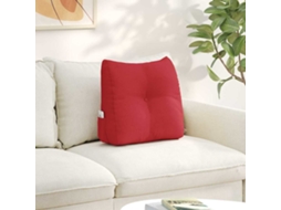 Vidaxl Travesseiro Para Costas Vermelho 45 X 24 X 50 Cm Tecido