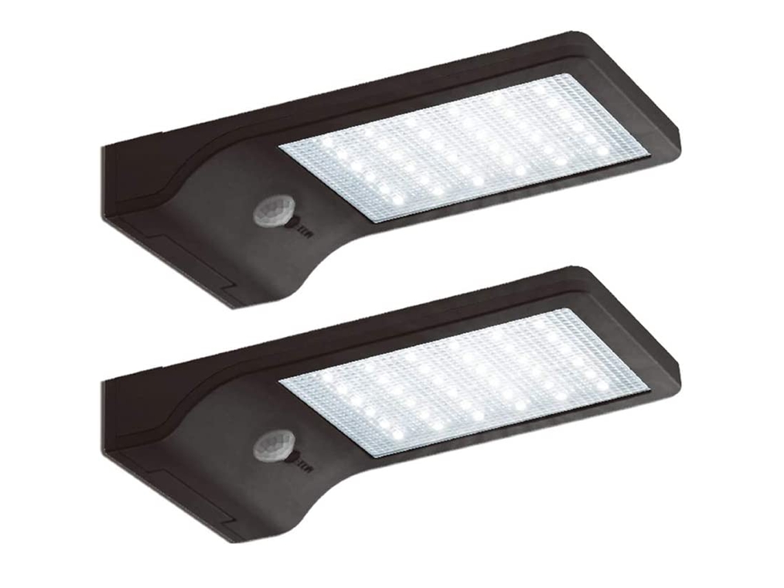 Luz de Parede Solar de Duas Cores com Controle Remoto Externo 2 Pacotes para Caminhos de Jardim de Calha