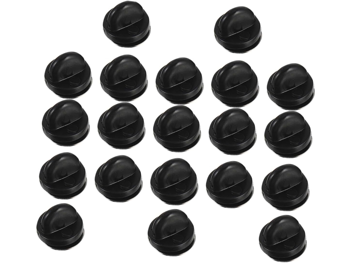 Conjunto De 100 Presilhas Pretas Para Crachás