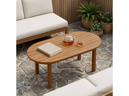 Vidaxl Tampo De Mesa 80 X 40 X 3,5 Cm Oval Madeira De Teca Sólida
