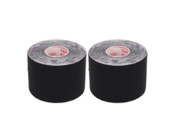 2026rebe-2pcs Cinta Kinesiológica Atlética 5cmx5m Protector De Músculo Para Fitness Badminton Negro