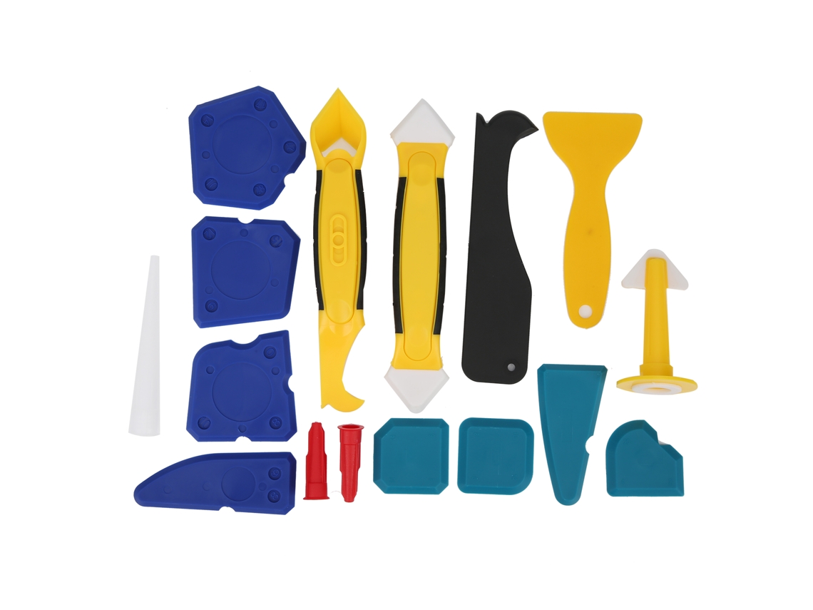 16 Peças De Ferramentas De Polimento De Silicone, Raspa De Concreto, Bicos De Calafeteamento Plástico Para Selagem E Alinhamento De Silicone
