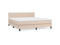 Box Spring Bed, Box Spring Beds Vidaxl Marrom Couro Artificial (180 X 200 Cm)