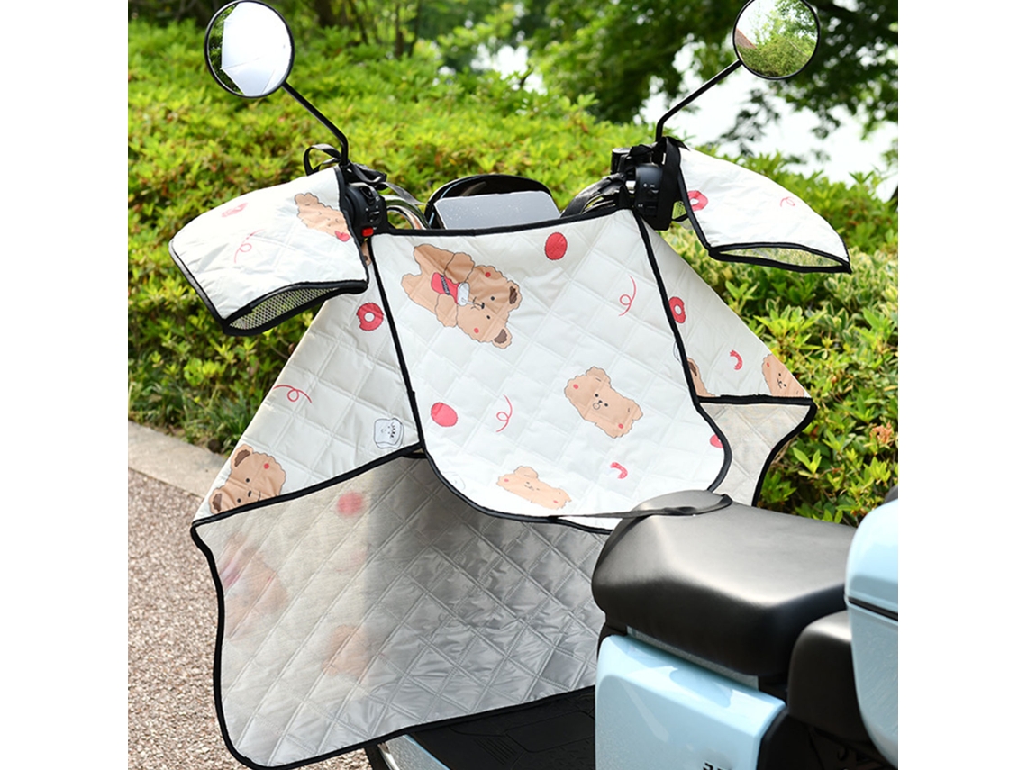 2026cubre Parabrisas Para Veículo Elétrico Impermeável, Proteção Uv, Cubre Rodillas Para Moto Elétrica, Primavera, Verão, Oso