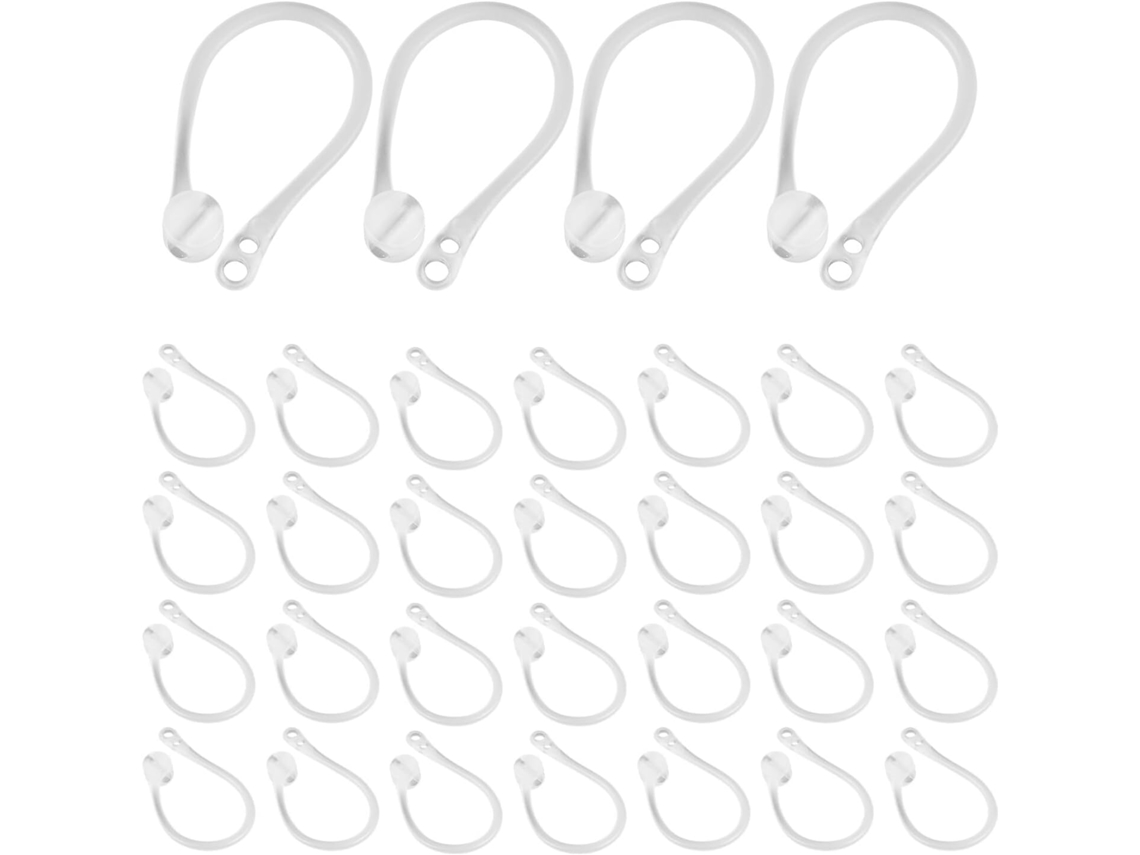 20 Pares De Ganchos Auriculares Transparentes Anti Perda, Leves E Antiderrapantes, Compatíveis Com Fones De Ouvido