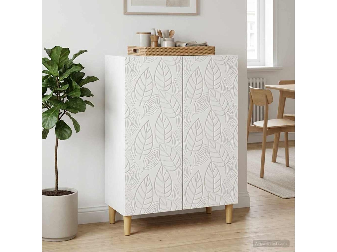 Vidaxl Buffet Branco 66 X 34,5 X 90 Cm Derivados De Madeira