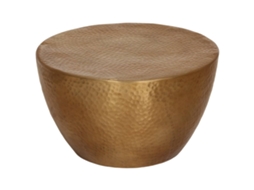 Vidaxl Mesa De Centro Em Alumínio Martelado Ø 50x30 Cm Bronze