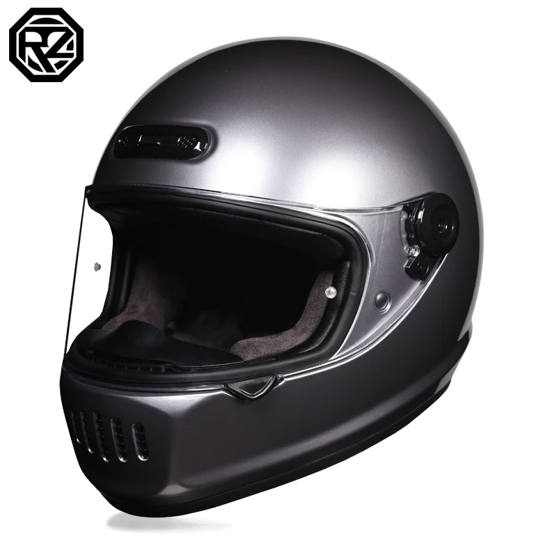 Capacete De Motocicleta Clássico Retrô De Comprimento Total (m), Padrão Dot, Abs Resistente A Impactos.
