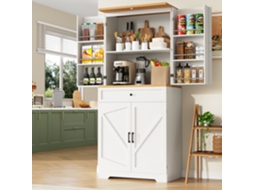 Armário De Cozinha Moderno 12 Compartimentos E Gavetas Mdf Para Sala De Jantar E Cozinha 80x40x180cm Ideal Para Armazenamento Echo