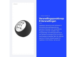 Versnellingspookknop - 6 Versões - Apropriado Para Peugeot E Citroën - Alta Qualidade - Instalação Simples - Apropriado Para Veículos Com Transmissão