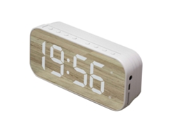 Relógio Despertador Digital com Bluetooth para Quarto Escritório Branco | S/MARCA
