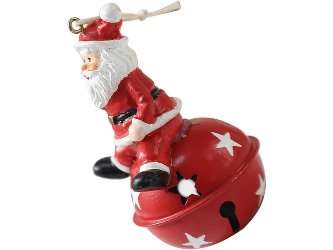Sino De Natal Em Resina E Ferro Para Árvore De Natal, Decoração Suspensa Com Papai Noel Para Festas De Natal, Leve E Durável Gokoco