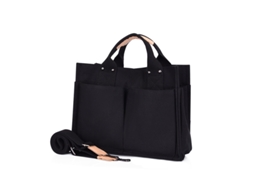 Bolsa Tote AQUAFORGE de lona, com vários bolsos, zíper, ajustável