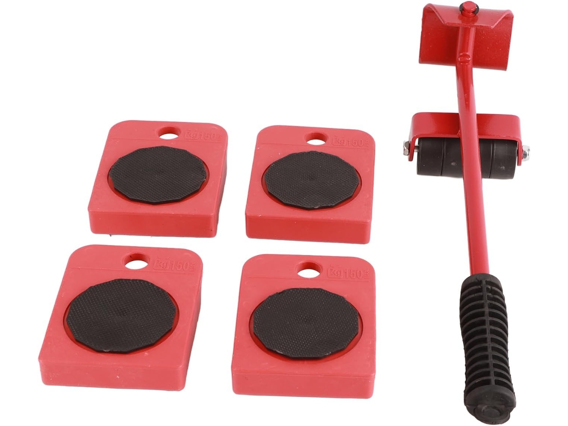 Conjunto de ferramentas de movimentação precisas para elevador com design ergonômico e deslizante para facilitar o transporte de objetos.