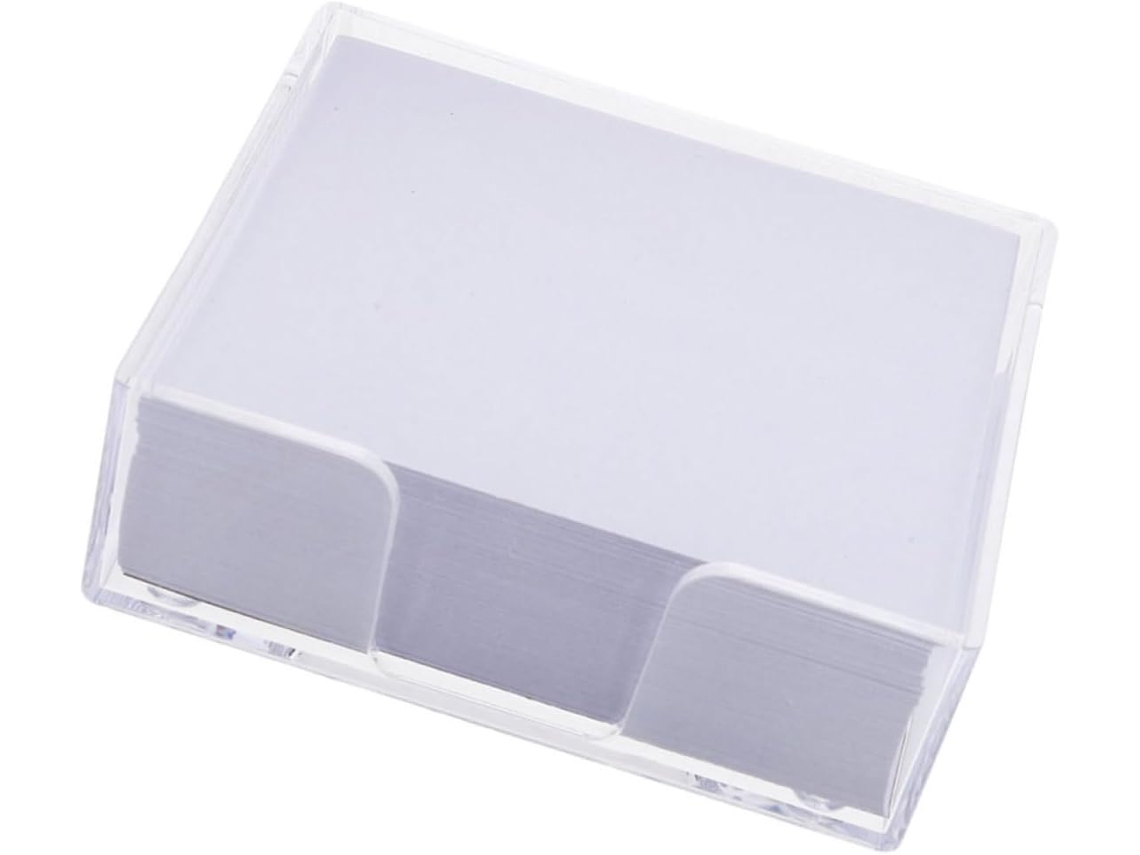 Conjunto de blocos de notas quadrados com dispensador e adesivos não adesivos para escritório, casa e escola.