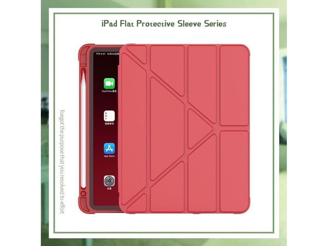 Capa Para Tablet Lurelia, Compatível Com Ipad 10 2/10 5, Vermelho, Silicone, Proteção Antiquedas, Anti-impressões Digitais