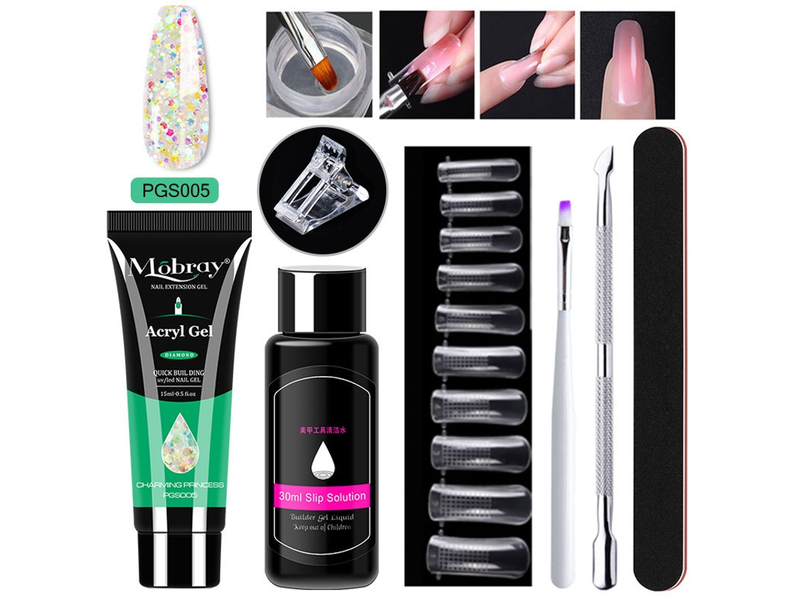 Conjunto De Gel Para Extensão De Unhas Com 7 Peças E Ferramentas Para Alisar As Unhas.pgs005