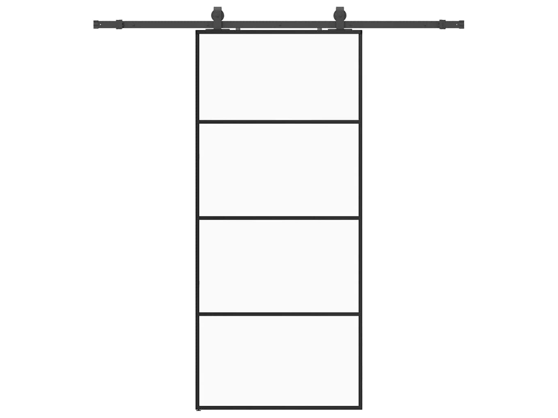 Sliding Door, Sliding Doors Vidaxl Preto Vidro (90 X 205 Cm (200 Cm Sliding Rail))