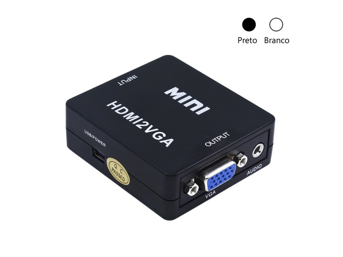 Conversor Hdmi para Vga Video Audio Pc/Dvd/Hdtv