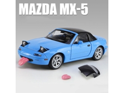 (azul) Miniatura De Carro Mx5 Em Liga Metálica Na Escala 1/32, Altamente Realista, Com Rodas Giratórias.