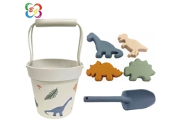 Yuysan Conjunto De Brinquedos De Praia Em Silicone, 6 Peças Dinossauro