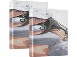 Pasta Escolar White Hat Anime Sports Beauty 1-1 2-polegadas, Argolas Redondas Com Capa De Bolso, Pacote Com 1 2-pastas
