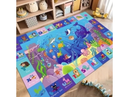 Tapete Infantil Para Sala De Jogos Com Alfabeto Abc Mundo Subaquático, Para Quarto Infantil, Creche E Pré-escolar 60*90cm