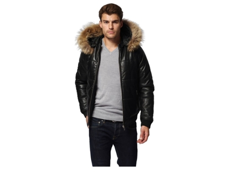 Casaco De Homem Chyston Hombori Isolante Pele Preto (xl)