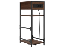 Conjunto 1 Mesa-de-cabeceira Vidaxl Castanho Derivados De Madeira (40 X 27 X 76 Cm)