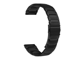 Pulseira De Metal, Compatível Com Garmin Forerunner 255, Ajustável Aço Inoxidável, Preta.