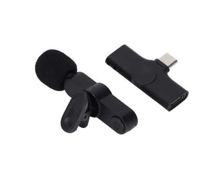 Dioche mini microfone sem fio fornece microfone de lapela sem fio mini tipo c clipe no microfone de gravação de áudio e DIOCHE