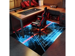 Tapete Cadeira Piso Escritório Protetor Antiderrapante 60 X 120 Cm Madeira Gamer, Escritório, Madeira,