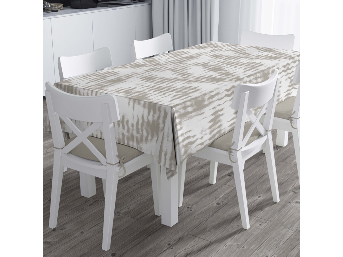 Toalha de Mesa em Tecido Estampado e Resistente a Manchas Toalha de Mesa para Interior e Exterior Medidas 140X250Waves Stone SANDAL