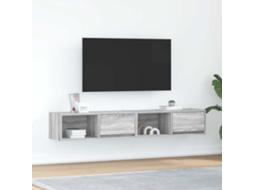 Vidaxl Móveis De Tv 2pcs 80x31x25,5cm Deriv. Madeira Sonoma Cinzento