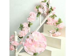 Rosa 2 Peças X 230cm Guirlanda de Flores Artificiais de Sakura para Pendurar AQUAFORGE