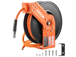 Carretel de mangueira de ar retrátil VEVOR 3/8 15,24 m máximo 300PSI 4 peças