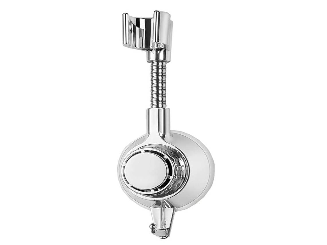 Lurelia Suporte Ventosa Para Chuveiro Abs Cromado 1744 Cm 1 Unidade Rotação 360º Ajustável Autoadesivo