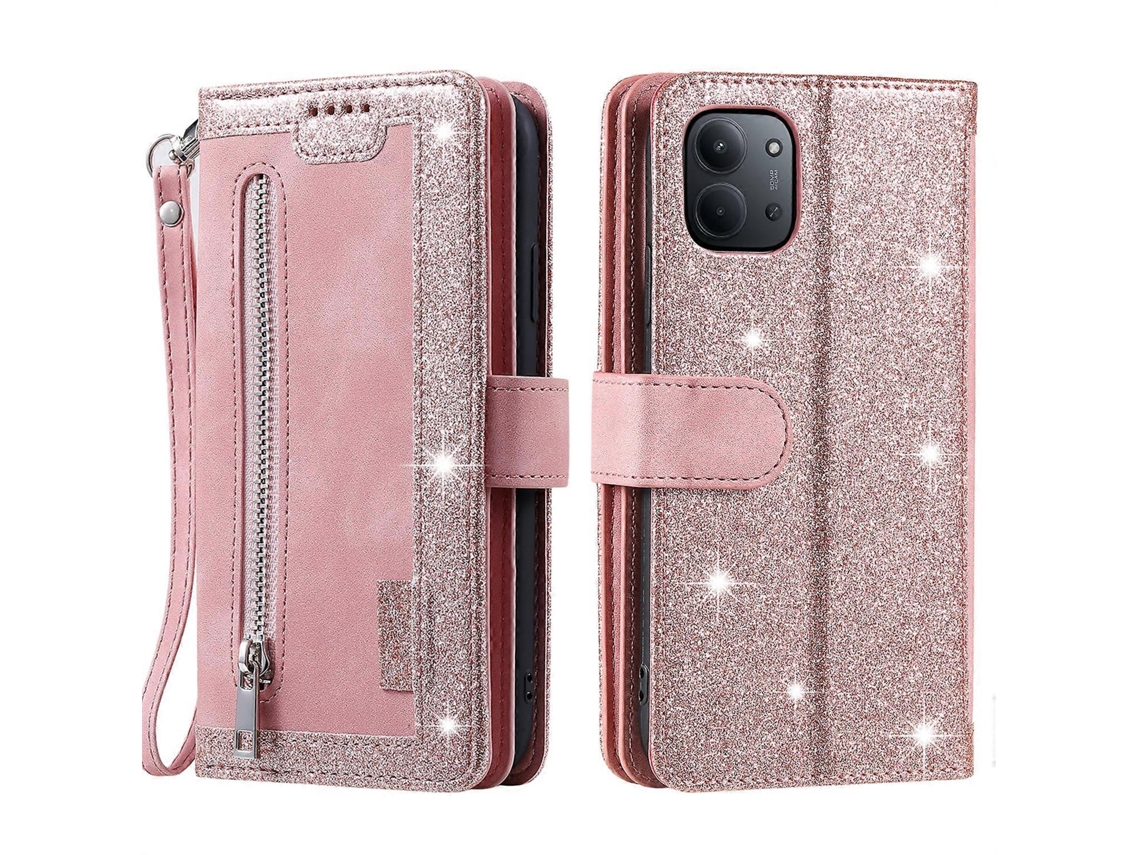 Tkdaddy Para Xiaomi Redmi 15c 5g (ue) (173 Mm) / 15c 4g (ue) (173 Mm) Capa Com 9 Compartimentos Para Cartões, Carteira Com Zíper, Capa De Couro Pu Com