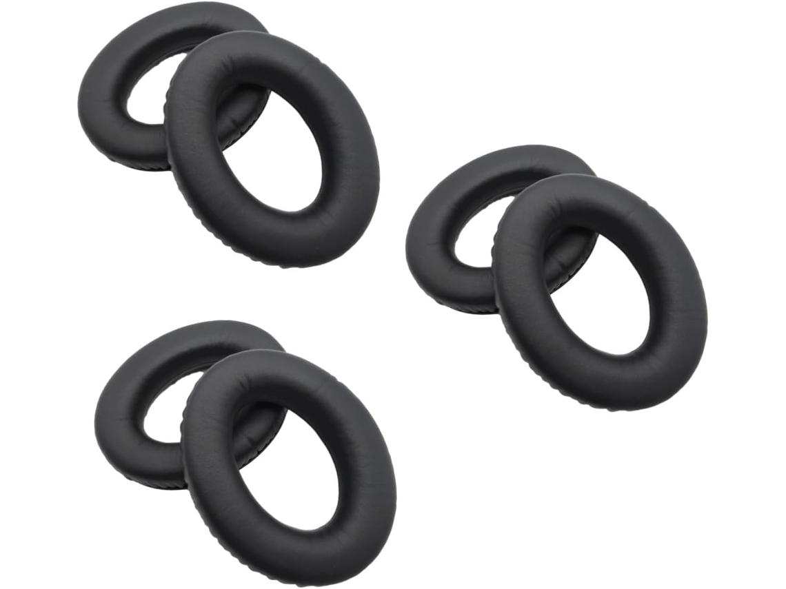 Conjunto de 6 Almofadas Auriculares de Espuma Confortáveis para Substituição do Headset Cloud, na Cor Preta. SFUSHOS