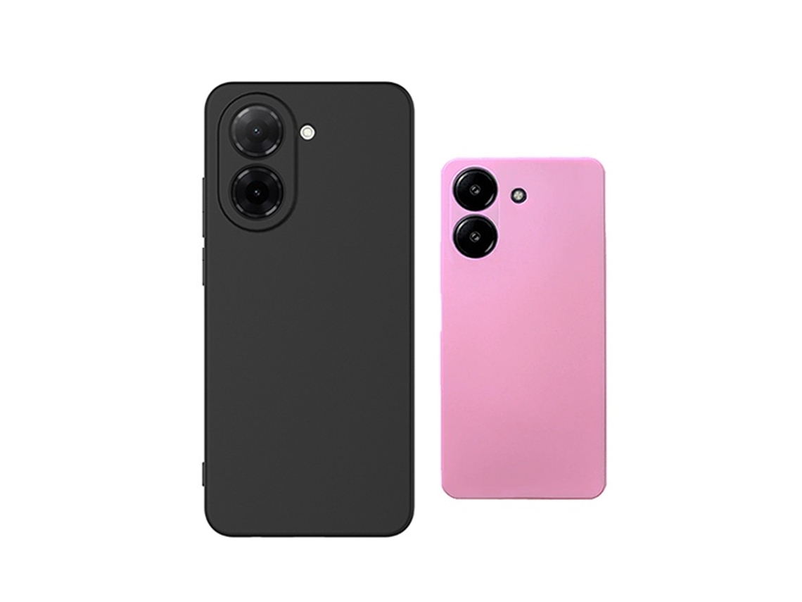 Kit 2x Capa Silicone Líquido Phonecare Para Xiaomi Redmi A7 - Preto / Rosa