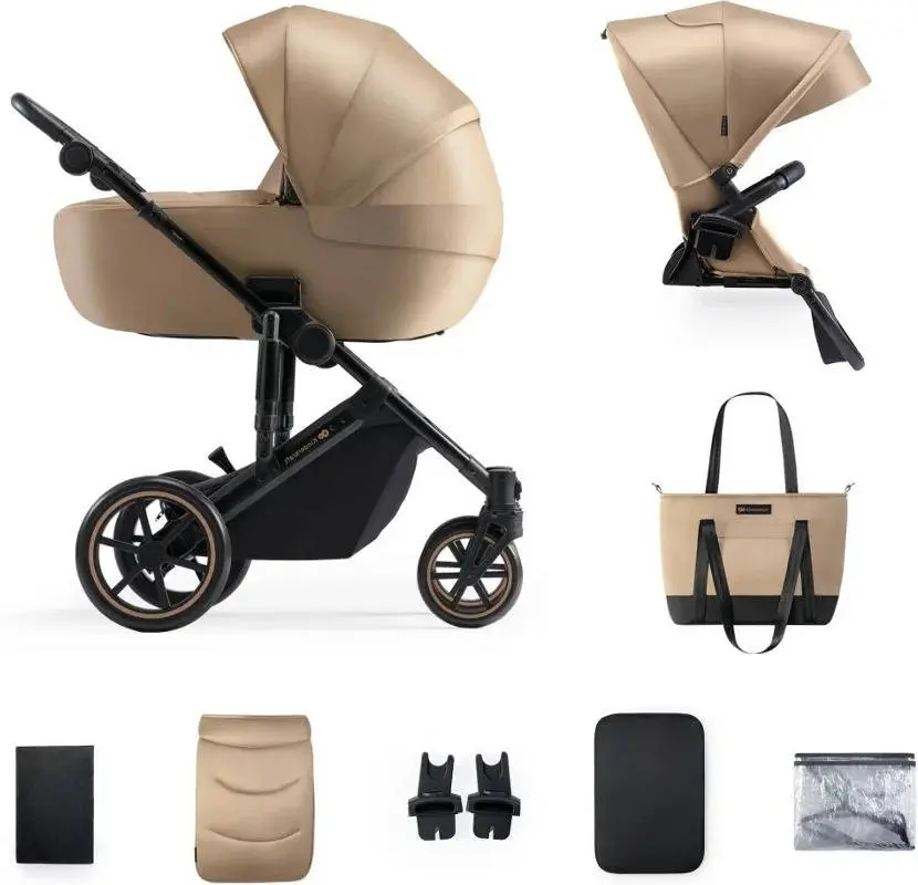 Carrinho De Bebê 2 Em 1 Prime 2 Até 22 Kg Sandrose Beige Kinderkraft