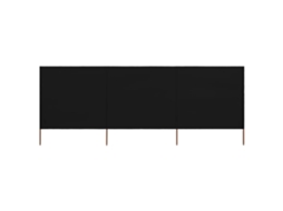 Conjunto 1 Para-vento Vidaxl Preto Tecido (400 X 400 X 120 Cm)